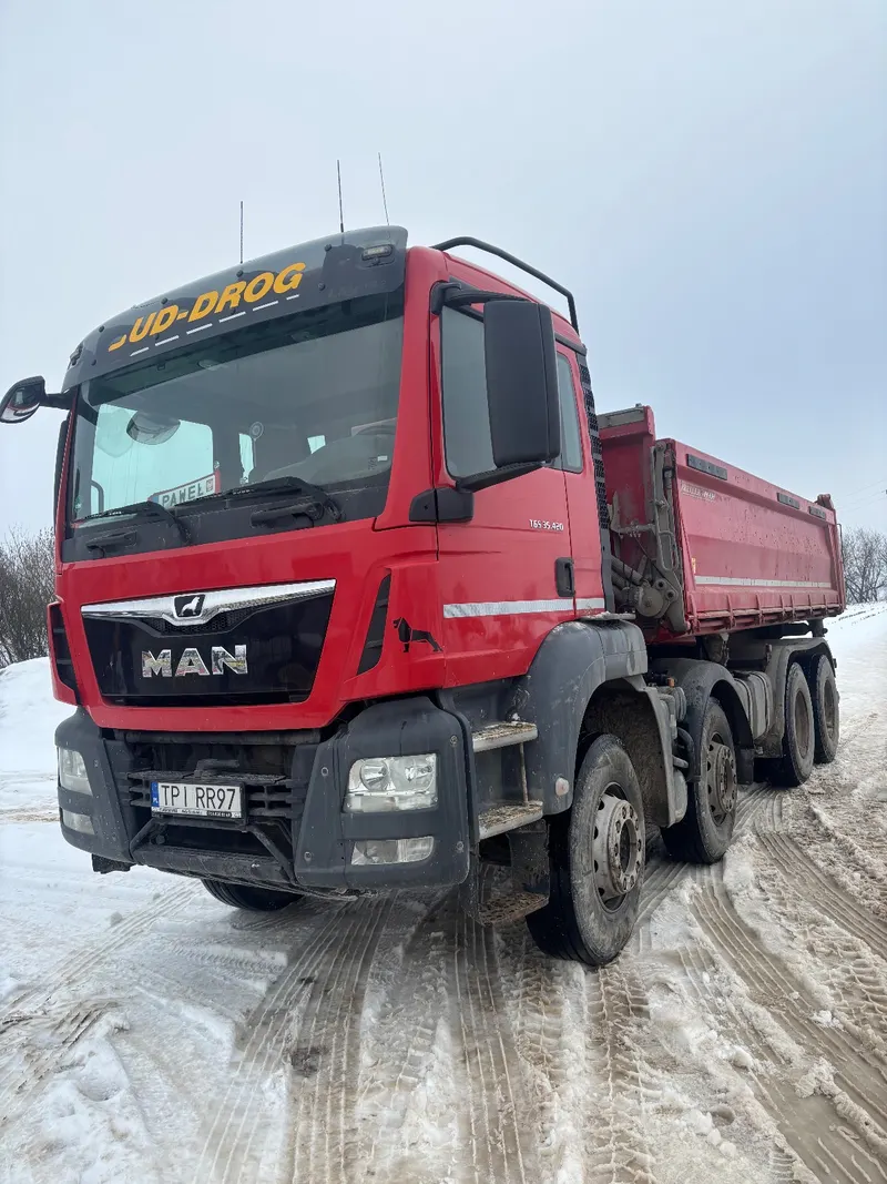 MAN TGS 35.420 8×4 wywrotka – transport kruszyw Działoszyce
